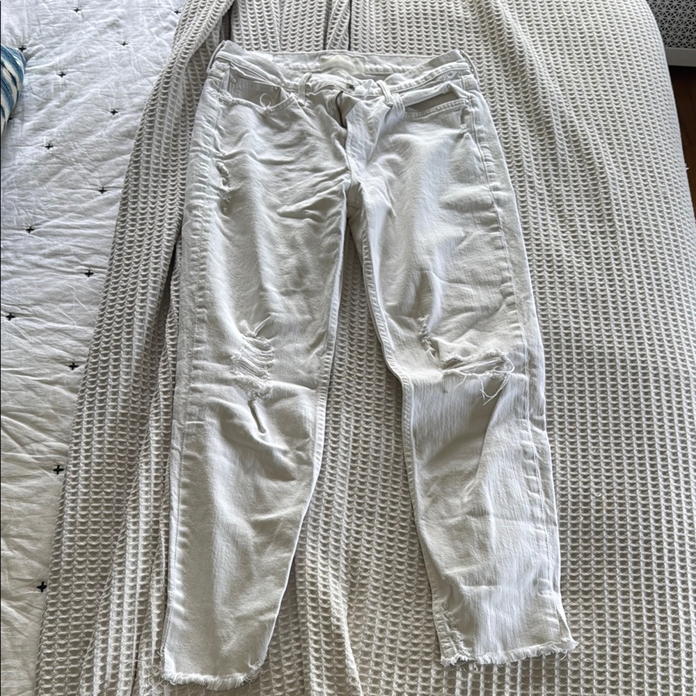 White Distressed Jeans